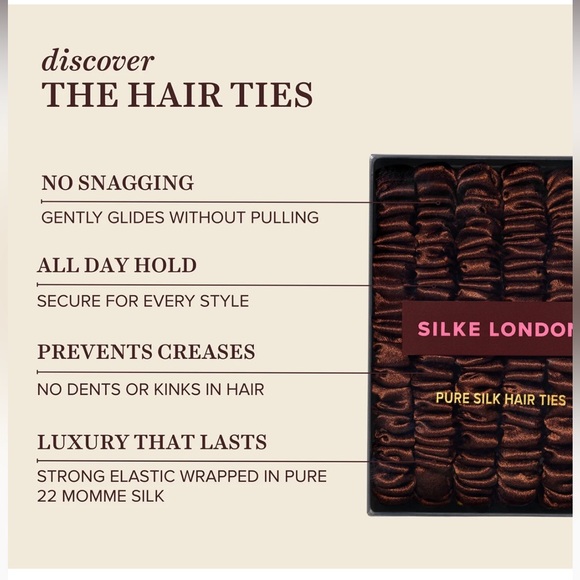 Silke London hair tie blue NWT - Picture 2 of 2